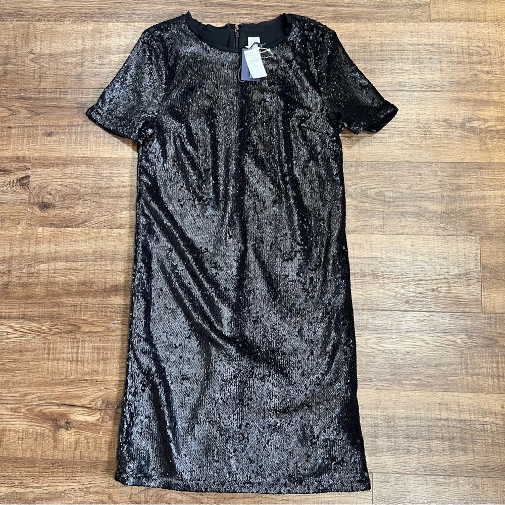 NWT gap shift dress matte sequins size 0 Tall valentines date night formal